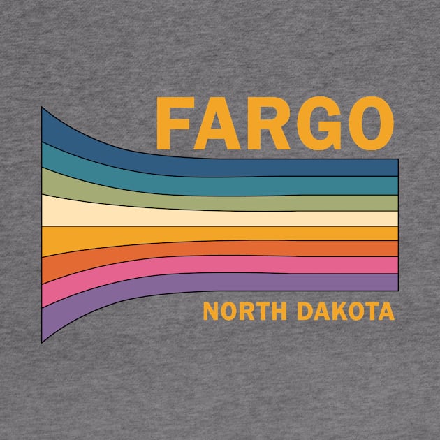 Retro Vintage 70s Fargo North Dakota Gift by JKFDesigns